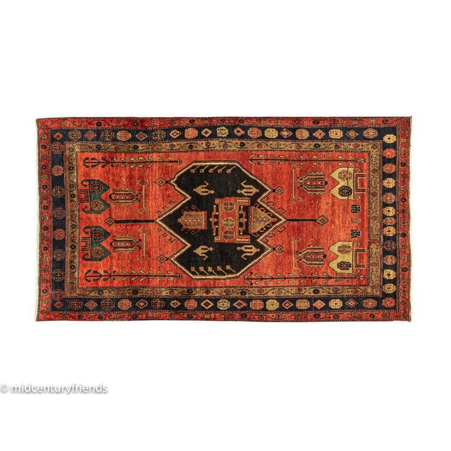 Middle Eastern Rug, 1950s For Sale - Image 3 of 14