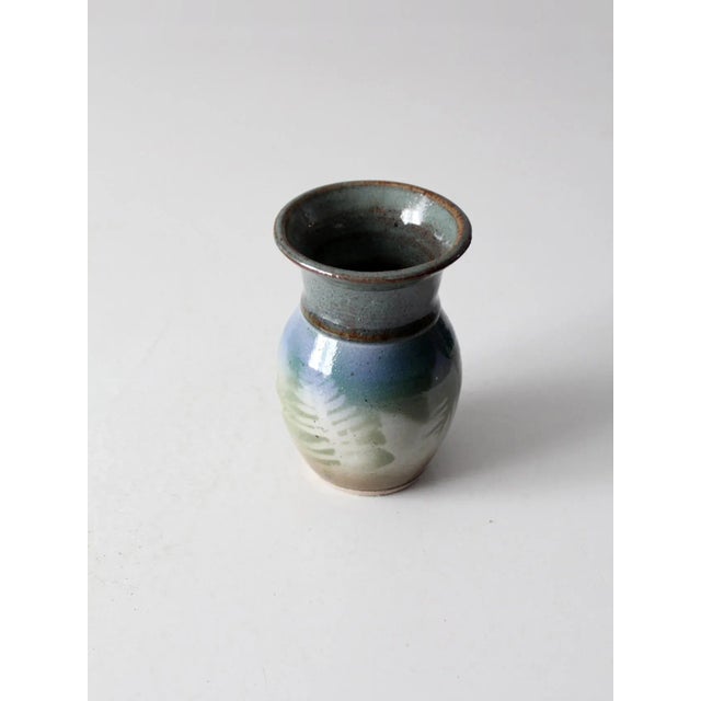 Contemporary Vintage Studio Pottery Vase For Sale - Image 3 of 9