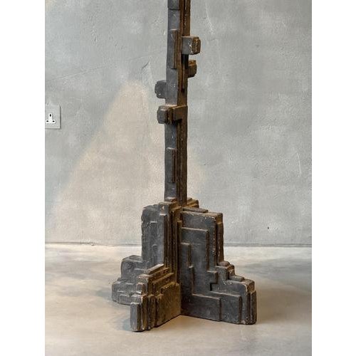 An Exceptional 1970s Brutalist Floor Lamp in composite concrete. The work of a talented Artist, this stunning lamp...