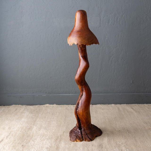 1990s Large Hand Carved Redwood Mushroom Sculpture For Sale - Image 5 of 18