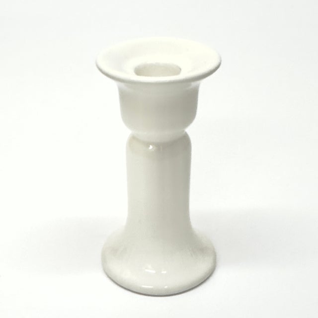Mixed White Ceramic Candle Holder Curation - Group of 7 For Sale - Image 11 of 16
