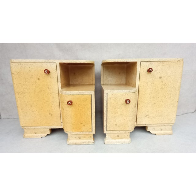 Beautiful bedside tables in Art Deco style, functionalism in original authentic condition. Made of beech and spruce wood....