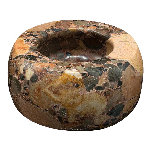 1920s Antique English Granite Decorative Potpourri Dish For Sale