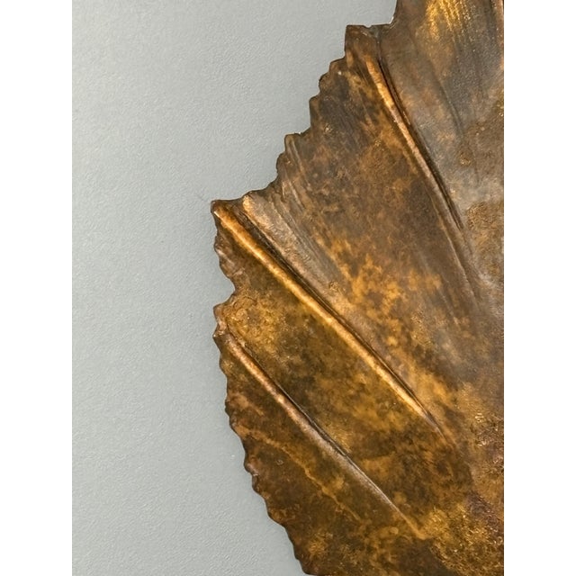 1980s Brutalist Dutch Ceramic Leaf Wall Sconces, 1980s, Set of 2 For Sale - Image 5 of 18