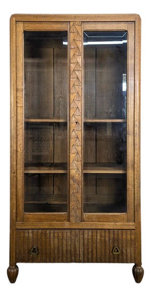 Art Deco Style Oak Display Cabinet