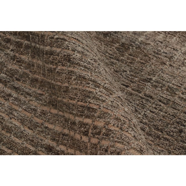 Textile Contemporary Textural Rug in Brown Hues, by Rug & Kilim, India For Sale - Image 7 of 10