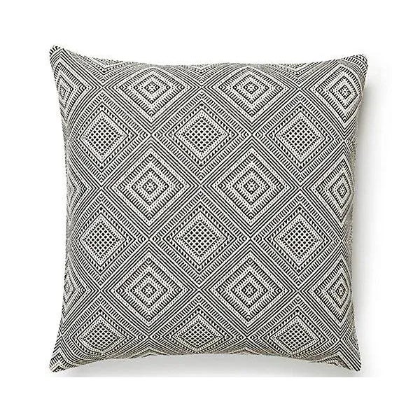 Traditional The House of Scalamandré Antigua Weave Outdoor Pillow, Carbon For Sale - Image 3 of 3
