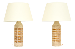 Vintage Swedish Ceramic Table Lamps from Bergboms, 1960s, Set of 2