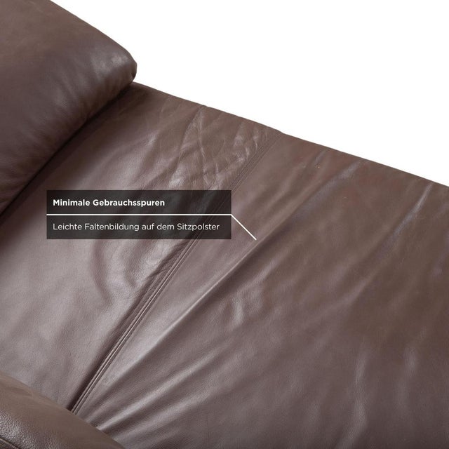 MR680 Corner Sofa in Brown Leather from Musterring For Sale - Image 5 of 12