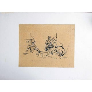 Jacques Villon, Avant le Bain, 1960s, Ink on Paper For Sale