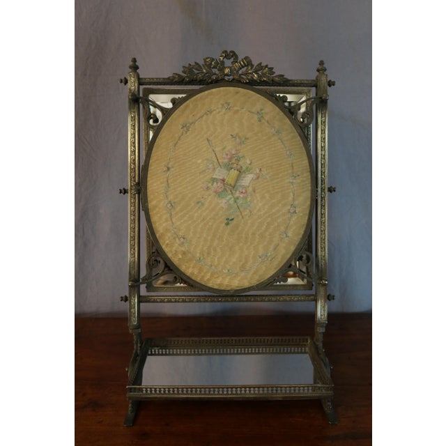 Silver-plated metal triptych mirror small late 19th-century silver-plated metal triptych dressing table mirror. This one...