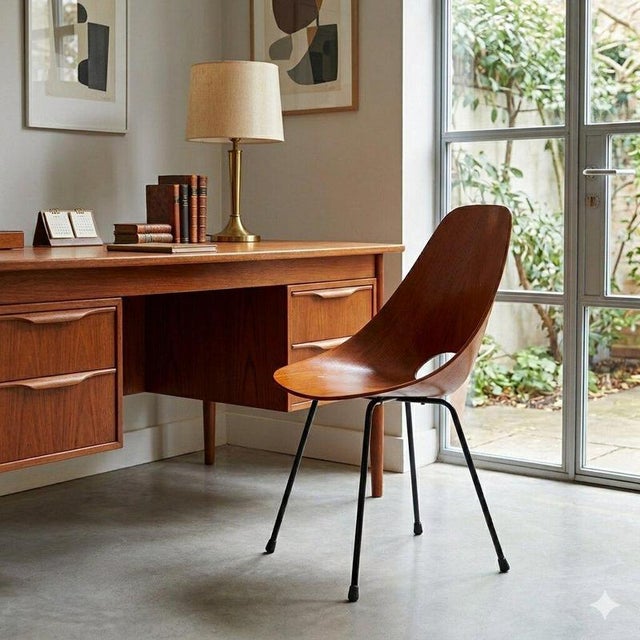 Bentwood chair with enameled metal frame. An iconic chair that marked the history of designer seating, produced by the...