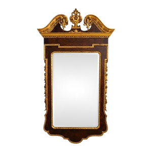 Italian Georgian Style Walnut & Gold Mirror