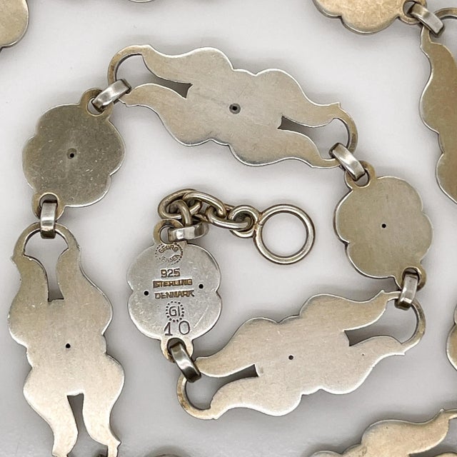 Vintage Georg Jensen Danish Sterling Silver Choker Necklace No. 10 For Sale - Image 12 of 12