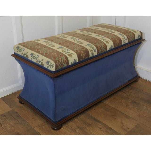 Large Regency Upholstered Ottoman or Window Seat For Sale - Image 5 of 7