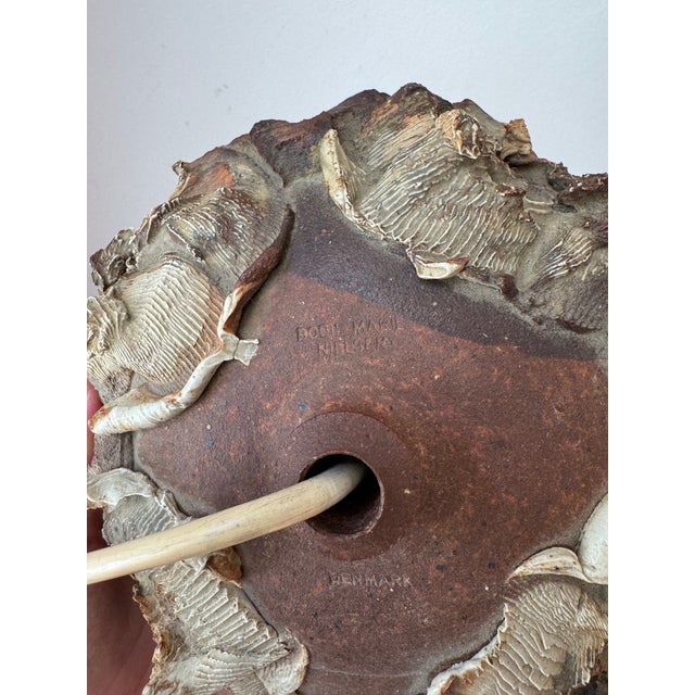 Brown Danish Brutalist Stoneware Table Lamp by Bodil Marie Nielsen, 1970s For Sale - Image 8 of 10