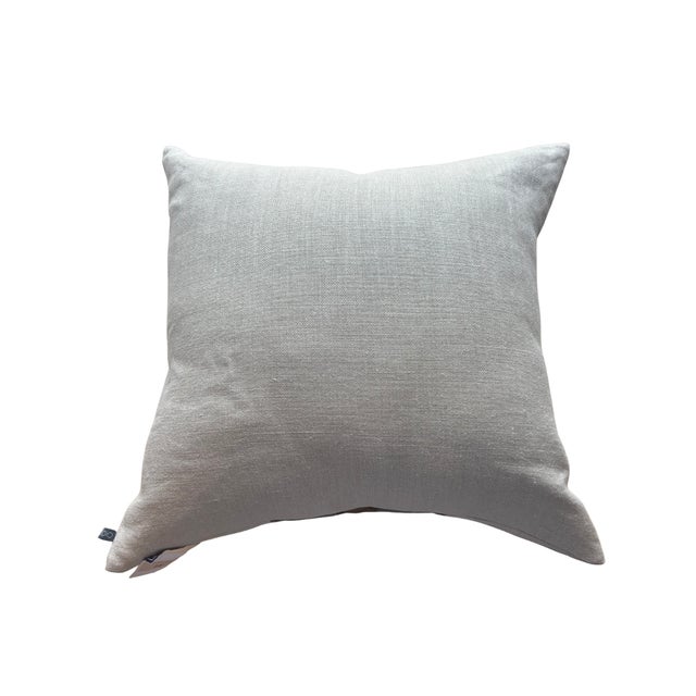 Mid-Century Modern Giorgio Linen Morrison Decorative Pillow For Sale - Image 3 of 3