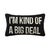 Traditional I'M Kind Of A Big Deal B&W Hook Pillow, 16" x 9" For Sale - Image 3 of 3