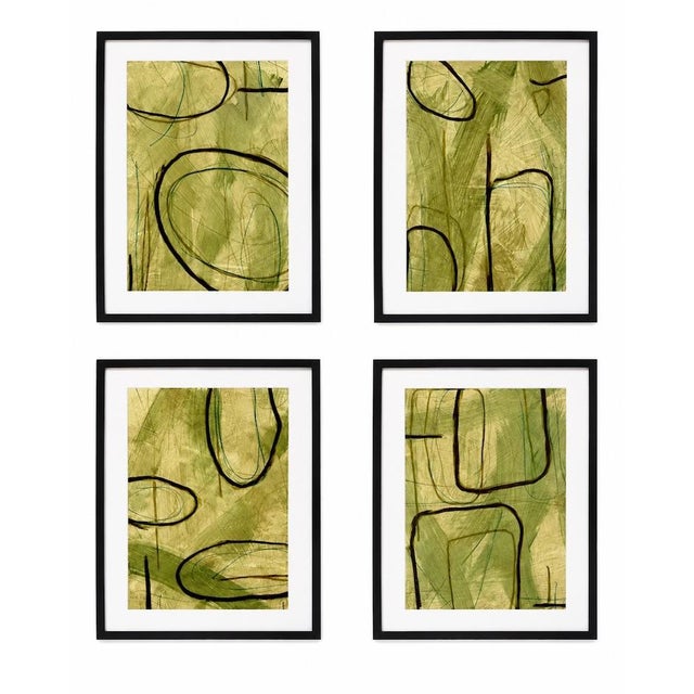 Moss Studies I-Iv by Murray Duncan, Mix Media on Paper, Set of 4. For Sale - Image 6 of 6