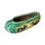 Chinoiserie Antique Asian Pottery Scholar's Object, Green Crackle Glaze With Blue Dragon Relief For Sale - Image 3 of 7