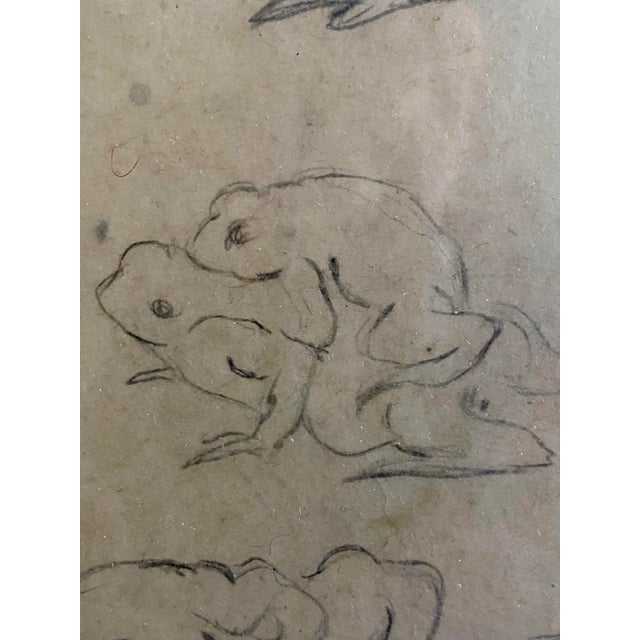 Hans Thoma, Study Frogs, 1890s, Pencil & Paper For Sale - Image 5 of 8