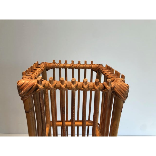 Rattan Umbrella Stand. French work. Circa 1970 For Sale - Image 9 of 12