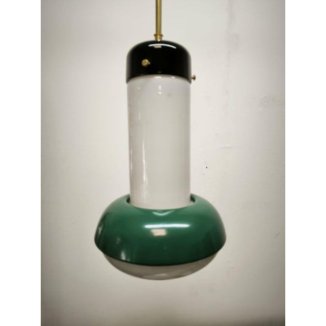 Glass Suspension Lamp, 1960s For Sale - Image 4 of 12