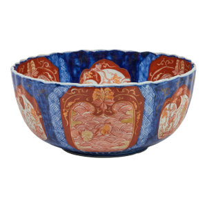 Antique Large Japanese Imari Porcelain Punch Bowl