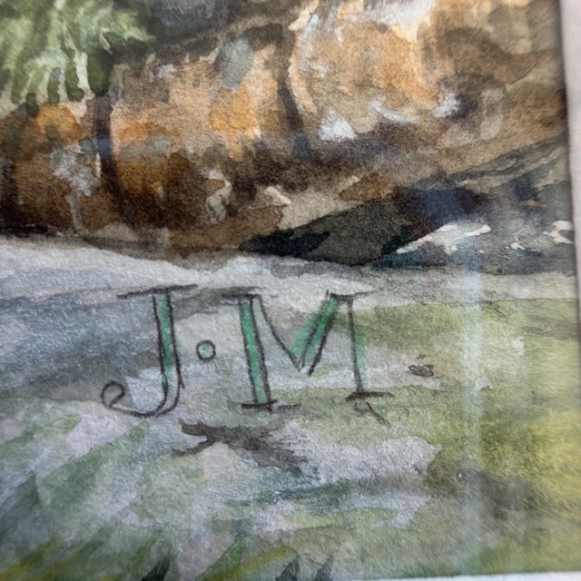 Paint 1990s Jane Maday Original Signed Watercolor Steller's Jay Poudre Canyon Framed For Sale - Image 7 of 14