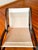 White 1990s Gae Aulenti Inspired Dark Wood Rocking Chair With Leather Cushion For Sale - Image 8 of 10
