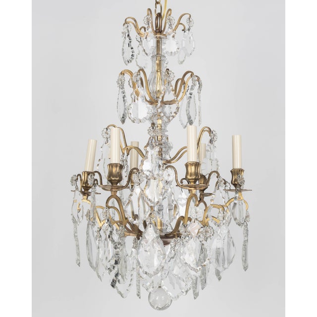 Louis XV Style French Crystal Chandelier For Sale - Image 10 of 18