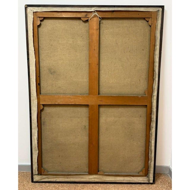 Early 20th Century Large Signed Oil on Canvas Painting by Alfred Waagner – Two Scouts in an Alpine Meadow. For Sale - Image 9 of 9