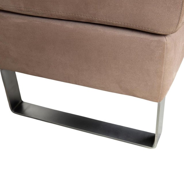 Corner Sofa and Ottoman in Fabric and Chrome from Erpo, Set of 2 For Sale - Image 12 of 18