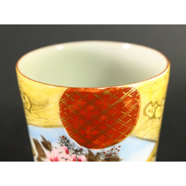 Ceramic 1920's Meiji / Taisho Japanese Export Porcelain Kutani Tumbler For Sale - Image 7 of 12