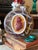 Wood Vintage Neoclassical Faux Marble Cameo Plaque With Painted Intaglio of Josiah Wedgwood I For Sale - Image 7 of 13
