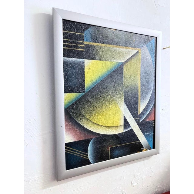 Plastic Haventy, Abstract Mural, 1980s, Airbrush Artwork on Paper For Sale - Image 7 of 9