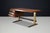 1950s Italian Walnut Desk with Brass Base, Italy, 1950s For Sale - Image 5 of 18
