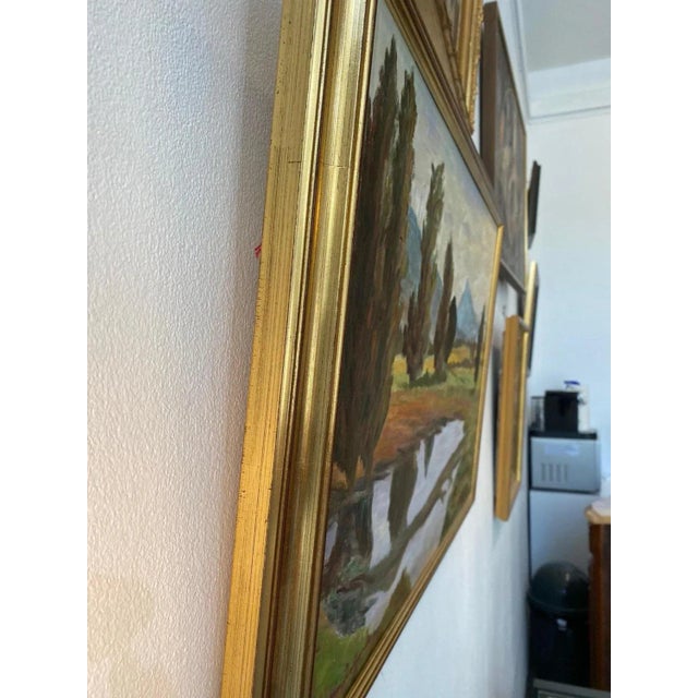 Oil on wood sold with frame Total size with frame 54x72 cm Signed Morini Zolfanelli, Swiss artist unknown from the gallery...