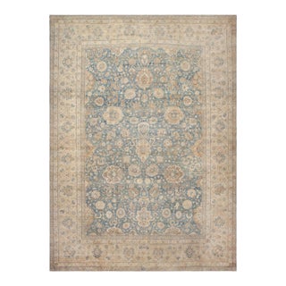 Zabihi Collection Oversize Antique Persian Tabriz Rug For Sale