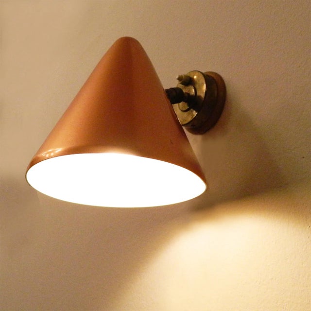 Franz Hagenauer Gold Aluminum Sconce by Franz Hagenauer for Werkstätte Hagenauer Wien, 1950s For Sale - Image 4 of 8