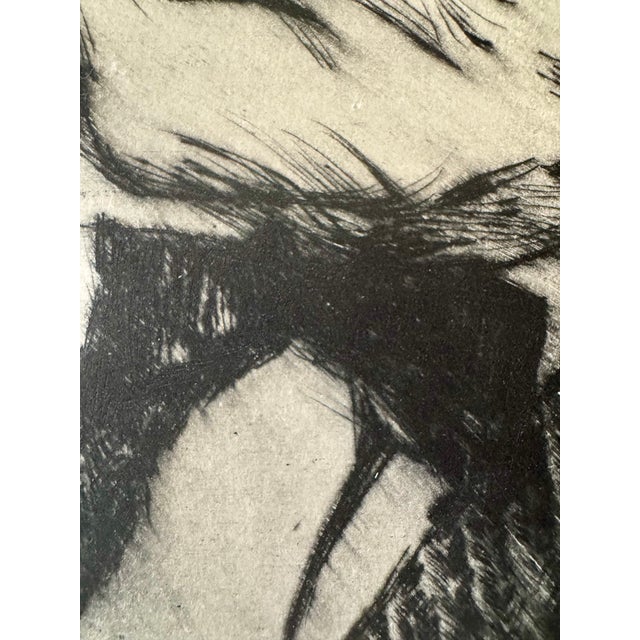 Black LaVerne Krause “Fjpn” Francis J. Newton Portrait, 1970 Signed Etching, Edition 8/30 For Sale - Image 8 of 9