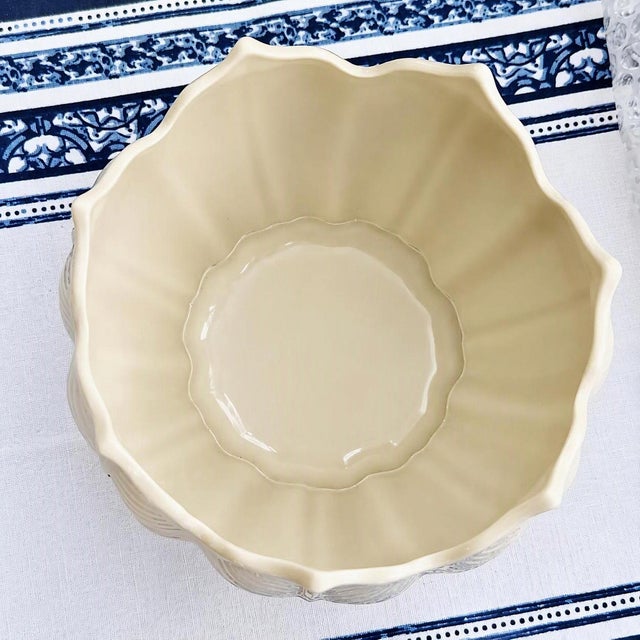 Late 20th Century Ivory Porcelain Bowl by Lenox U S A For Sale - Image 5 of 10