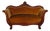 19th Century Louis Philippe Boat-Shaped Sofa in Walnut and Velvet For Sale