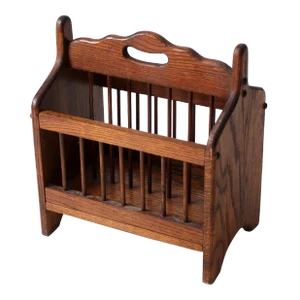 Vintage Wooden Magazine Rack