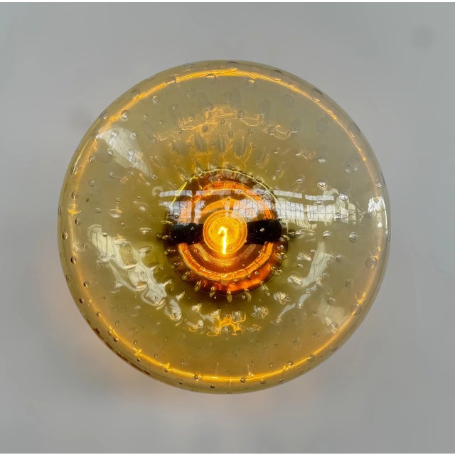 Metal 21st Century Polished Nickel and Amber Bubbles Uno Flush Mount by Fabio LTD For Sale - Image 7 of 7