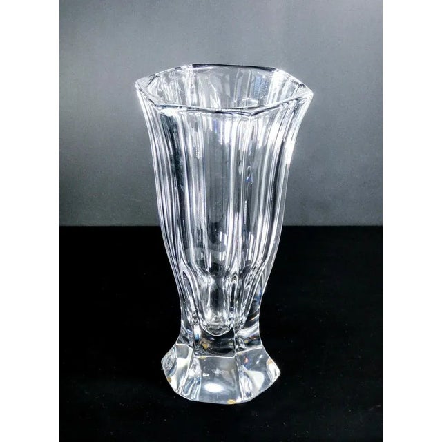 Glass Vannes Art France Crystal Vase For Sale - Image 7 of 7