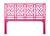 Transitional Chippendale Platform Bed King, Hot Pink For Sale - Image 3 of 7