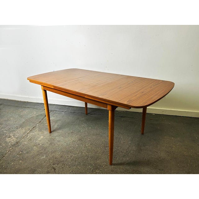 1960s Mid-Century Extending Dining Table and Chairs from Schreiber, 1970s, Set of 5 For Sale - Image 5 of 15