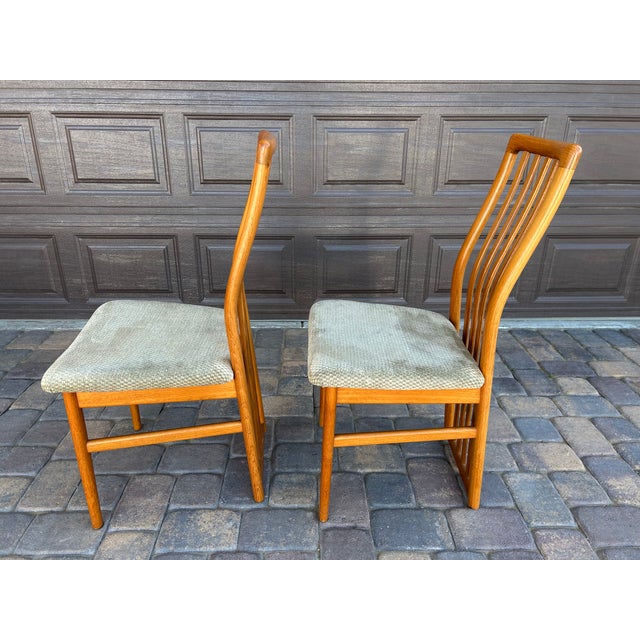 1960s Kai Kristiansen for Schou Andersen 170 Mid Century Danish Teak Highback Dining Chairs For Sale - Image 11 of 12
