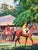 Original Oil Painting Signed Tomasiewicz, Horses and Jockeys Before the Race For Sale - Image 4 of 6